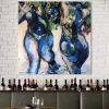 Bacchanalia Revisited | Oil And Acrylic Painting in Paintings by Joanne Beaule Ruggles. Item composed of canvas and synthetic in contemporary or mediterranean style