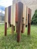 Falling Timber Sculptural Side Table | Tables by JS Universe. Item made of oak wood works with contemporary & eclectic & maximalism style