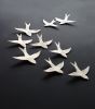 Swallows Over Morocco 5 White Birds | Wall Sculpture in Wall Hangings by Elizabeth Prince Ceramics. Item composed of stoneware in contemporary or country & farmhouse style