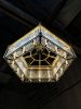 Pentagon Chandelier | Chandeliers by Neptune Glassworks | DAMA Fashion District in Los Angeles. Item composed of brass and glass