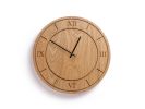 Oak Wood Wall Clock AUGUSTS | Decorative Objects by DABA. Item made of oak wood works with minimalism & contemporary style
