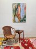 Reveal | Oil And Acrylic Painting in Paintings by Molly Herman. Item composed of linen and synthetic