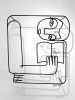 Engrossed | Wall Sculpture in Wall Hangings by Wired Sculpture Studios. Item made of steel compatible with minimalism and contemporary style