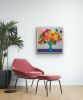 Flowers for Misty | Oil And Acrylic Painting in Paintings by Fotini Christophillis. Item composed of canvas and synthetic