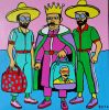 King on Vacation | Oil And Acrylic Painting in Paintings by Berezart. Item made of canvas compatible with contemporary style