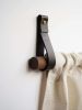 Leather Curtain Rod Bracket [Flat End] | Strap in Storage by Keyaiira | leather + fiber. Item made of leather
