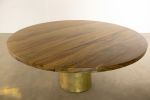 Benino Round table by Costantini Design | Dining Table in Tables by Costantini Design. Item composed of wood and bronze