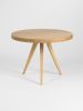 Round coffee table, small end table, accent table | Tables by Mo Woodwork. Item composed of oak wood