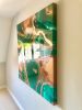 Emerald Bey | Oil And Acrylic Painting in Paintings by Art By Skevi. Item composed of wood and synthetic