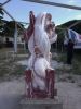I am free from Pandora | Public Sculptures by Rafail Georgiev - Raffò | Aire de jeux du Domaine de Bayssan in Béziers. Item composed of marble compatible with minimalism style