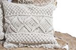 Ella Artisanal Macrame Cushion Cover _handcrafted textile | Pillows by Humanity Centred Designs. Item composed of cotton in boho or minimalism style