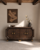 Kioto Burl Sideboard | Storage by INTERIOR VISUALS. Item made of wood with brass works with contemporary style