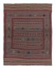 Vintage Persian Soumak Kilim, Tribal Diamonds in Light Jewel | Area Rug in Rugs by Rug and Kilim