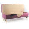 Laszlo fully upholstered storage bench | Benches & Ottomans by Sadie Dorchester. Item made of wood with cotton