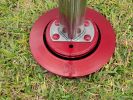 Red Rhombus | Sculptures by Don Kenworthy. Item made of steel compatible with industrial and modern style