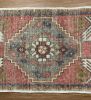 Vintage Hand-woven Turkish Rug Doormat| 1.9 x 2.11 | Small Rug in Rugs by Wool and Rug. Item composed of wool in boho or contemporary style