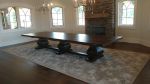 15ft.  oak barnwood dining table. 3- 18" pedestals | Tables by Paul's Green Barn. Item made of oak wood