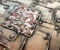 Copper Carapace (SOLD) | Oil And Acrylic Painting in Paintings by Alessia Lu. Item composed of canvas in contemporary or industrial style