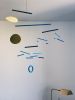 Blue Summer Kinetic Sculpture | Sculptures by Eli Altanova. Item made of wood with brass