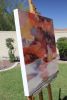 Square Canvas Abstract Landscape Oil and Acrylic | Oil And Acrylic Painting in Paintings by Simona Gocan. Item composed of canvas in contemporary style