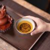 Hand-Painted Wood-Fired Blue and White Porcelain Tea Cup | Decorative Bowl in Decorative Objects by Dynasty Artisan. Item made of ceramic works with eclectic & maximalism & asian style