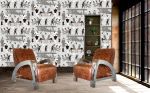 Art Deco Pilots, DECP 01 (Blue )  DECP02 ( Black ) | Wallpaper in Wall Treatments by ART DECOR DESIGNS. Item made of paper