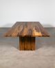 Wood Twin Pedestal Modern Dining Table by Costantini Design | Tables by Costantini Designñ. Item composed of wood