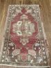 Hand-woven Turkish Rug Doormat| 1.9 x 2.11 | Small Rug in Rugs by Wool and Rug. Item composed of wool in boho or contemporary style