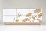 Hummingbird Graphic Long Dresser | Storage by Iannone Design. Item made of wood