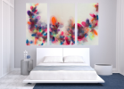 'GARDEN II' - Modern Fine Art Abstract Triptych | Oil And Acrylic Painting in Paintings by Christina Twomey Art + Design. Item made of synthetic