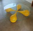 “Untouchables” sculptural coffee table (table-base only) | Tables by JAN PAUL. Item composed of wood and glass in minimalism or contemporary style