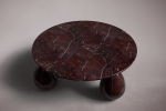 Cons Rosso Levanto Red Marble Coffee Table | Tables by HamamDecor LLC. Item composed of marble in minimalism or art deco style