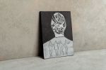Black Ceramic Wall Hanging Tile | Engraving in Art & Wall Decor by ShellyClayspot. Item composed of stoneware