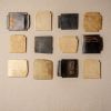 Organic Modern Ceramic Wall Art Set of 12 - Modern Neutrals | Sculptures by Clare and Romy Studio. Item made of ceramic works with boho & minimalism style