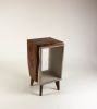 Concrete & Live Edge Solid Black Walnut End Side Table | Tables by Curly Woods. Item composed of oak wood and concrete in mid century modern or contemporary style