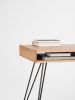 HEIM - Wood desk, computer desk writing desk, industrial des | Tables by Mo Woodwork. Item made of oak wood & steel compatible with minimalism and mid century modern style