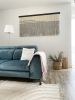 Straight gray lines-Zorke 34-minimalist decor wall art | Macrame Wall Hanging in Wall Hangings by Olivia Fiber Art. Item composed of wood and wool in minimalism or mid century modern style