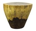 Carved Live Edge Solid Wood Trunk Table ƒ9 by Costantini | Side Table in Tables by Costantini Design. Item made of wood compatible with contemporary and country & farmhouse style