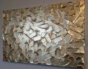 Texture Painting Abstract Gold Metallic Wall Art | Mixed Media in Paintings by Amber Lamoreaux Art. Item made of canvas compatible with minimalism and contemporary style