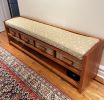 Long Window or Hall Bench with Storage | Benches & Ottomans by Simon Metz Woodworking. Item made of wood works with mid century modern & contemporary style