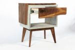 Tall Dwarf | Nightstand in Storage by Curly Woods. Item made of oak wood & concrete compatible with mid century modern and industrial style