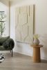 3D Abstract Textured Wood Art | Wall Sculpture in Wall Hangings by Blank Space Studios. Item composed of oak wood & cement compatible with mid century modern and contemporary style