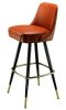 Model 2510 Bar Stools | Chairs by Richardson Seating Corporation | Max and Benny's Restaurant in Northbrook. Item composed of wood and brass