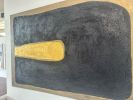 Luxury Gold and Carbon Painting on Spanish Linen Minimalist | Oil And Acrylic Painting in Paintings by RGB Fine Art. Item composed of canvas compatible with minimalism and contemporary style