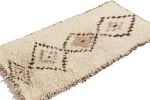 Vintage Moroccan Rug in Beige-Brown with Diamond Medallions | Area Rug in Rugs by Rug and Kilim