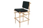 Pipa Stool bar | Bar Stool in Chairs by Tiago Curioni Studio. Item composed of wood and linen