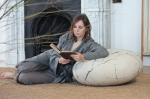 White Marble | Pouf in Pillows by KATSU | Katsu Studio in Saint Petersburg. Item composed of cotton compatible with minimalism style