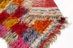Vintage Midcentury Tulu Red and White Wool Rug 12559 | Area Rug in Rugs by Rug and Kilim