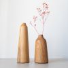 LINE Walnut Massive Wooden Vase - s+m | Vases & Vessels by Foia. Item composed of walnut in boho or contemporary style