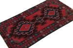 Vintage Baluch Afghan runner in Red, Blue & Brown Patterns | Area Rug in Rugs by Rug and Kilim